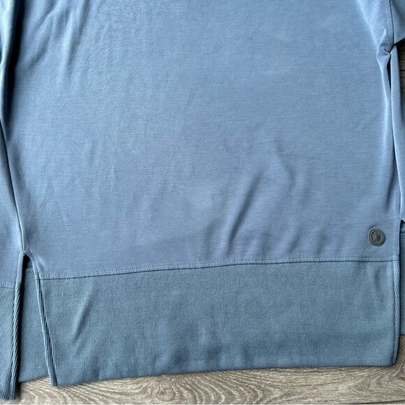 Everyday Sunday Blue  Mockneck Boxy Fit Sweatshirt - Picture 11 of 16